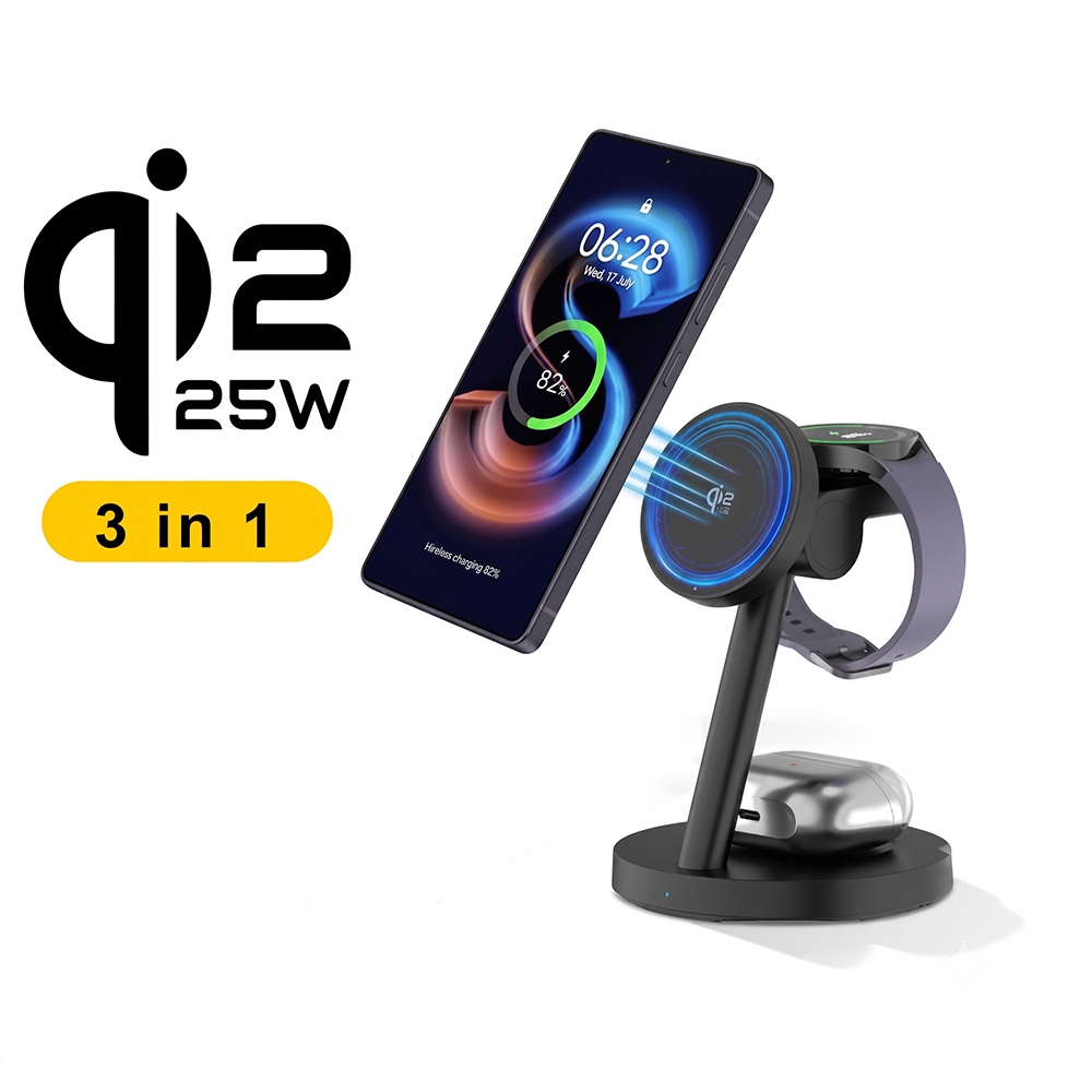 Smartwatch Watches For Iphone - 3in1 Qi2.2 25W Fast Wireless Charging