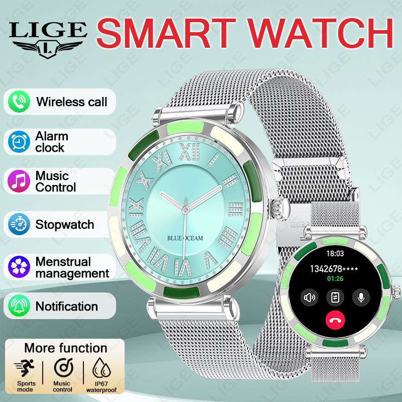 Smartwatch Luxury Watches For Women - LIGE Luxury Women Smart Watches 360*360