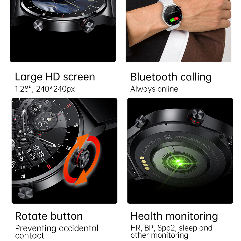 ECG+PPG Bluetooth Call Smart W - Smartwatch Nothing Watches recension och pris