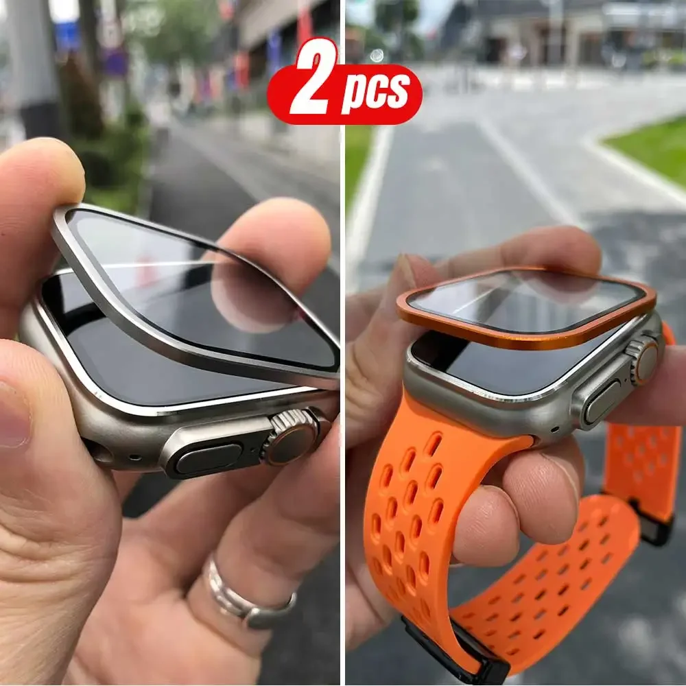 2PCS Titanium Metal Frame for  - Smartwatch Watches Gift For Women recension och pris