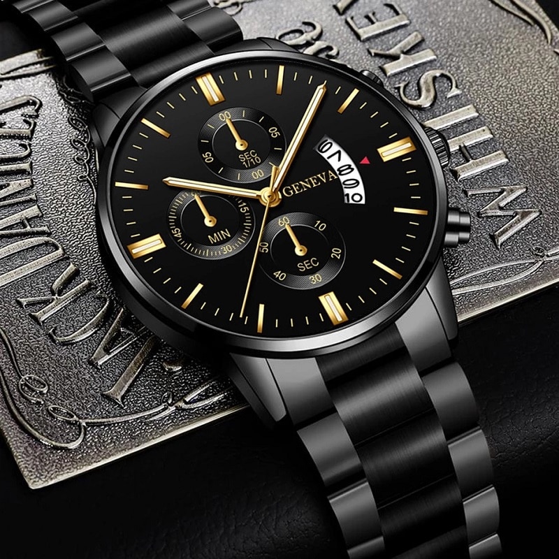 Fashion Men Black Stainless St - Seiko Watch 5 Sports recension och pris