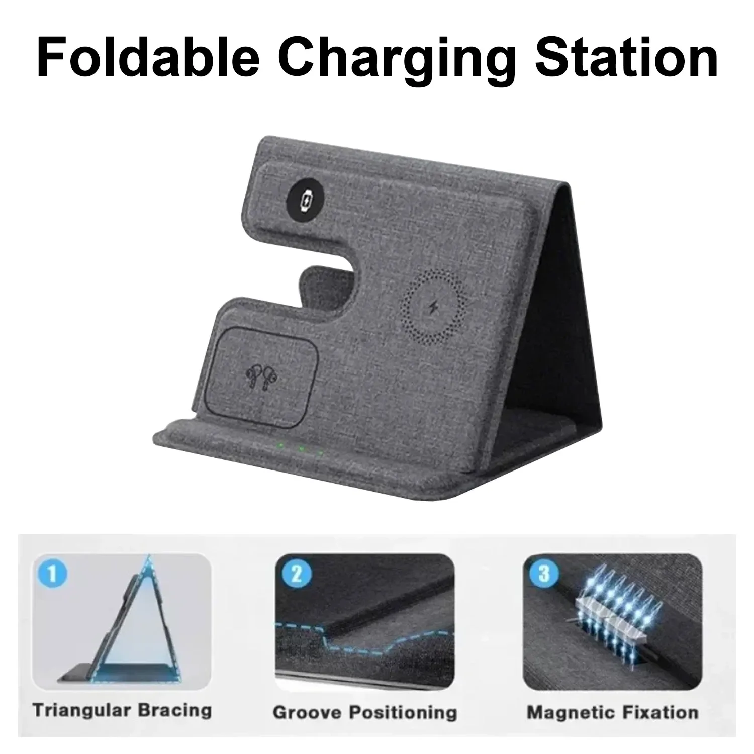 Desktop 3 in 1 Wireless Charge - Watch 7 Smartwatch Iphone recension och pris