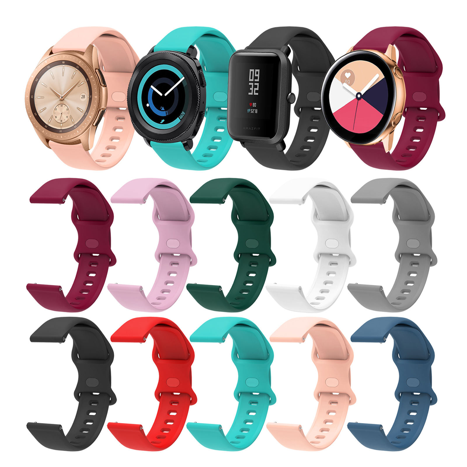 20mm 22mm Silicone wristband F - Titan Watches Smartwatch recension och pris