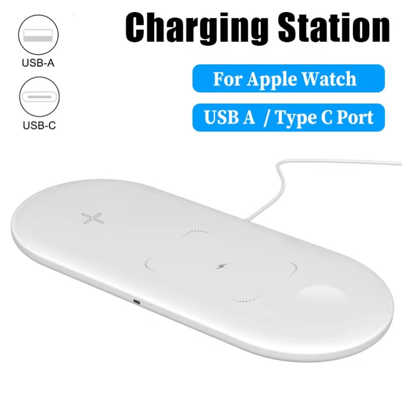 Desktop 3 in 1 Wireless Charge - Watch 7 Smartwatch Iphone recension och pris