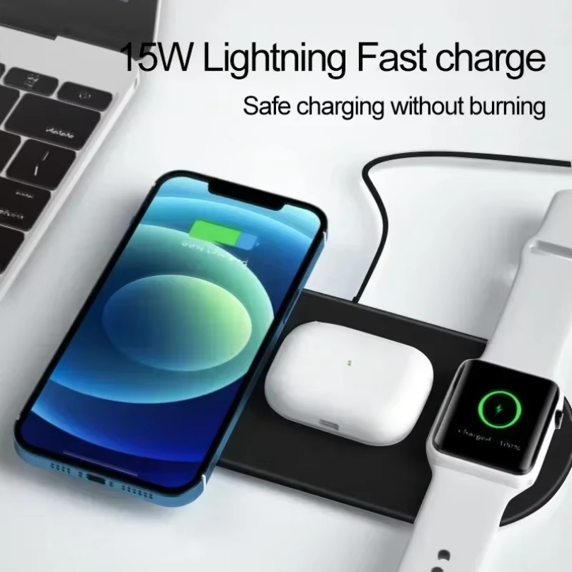Desktop 3 in 1 Wireless Charge - Watch 7 Smartwatch Iphone recension och pris