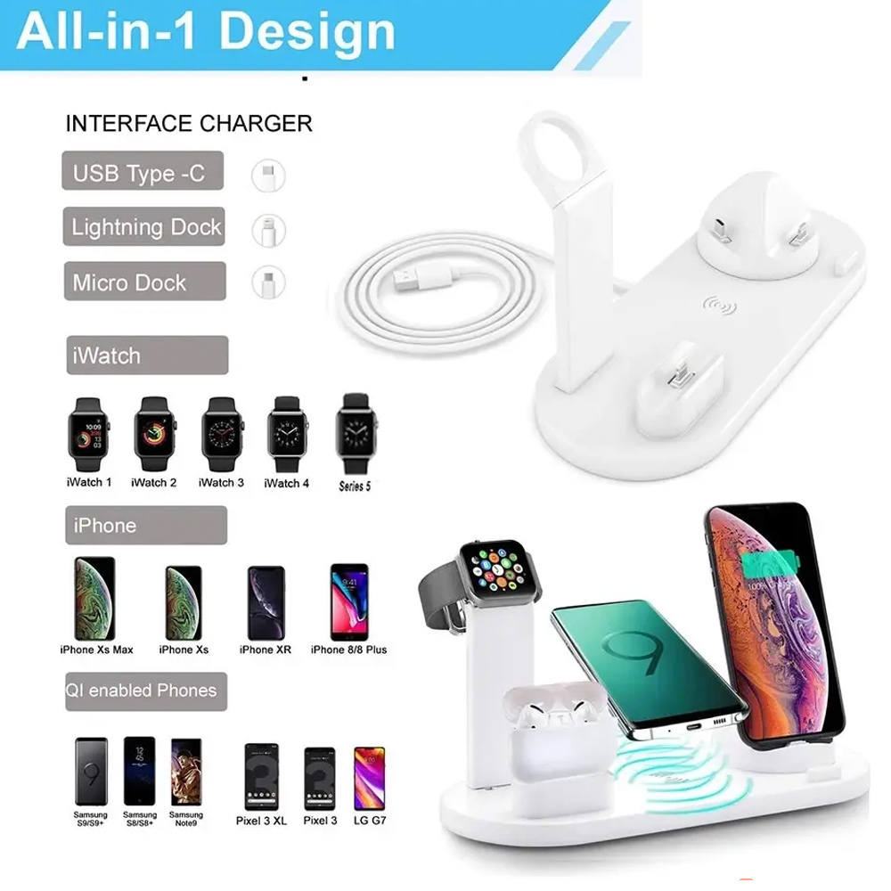 30W 7 in 1 Wireless Charger St - Watch 7 Smartwatch Iphone recension och pris