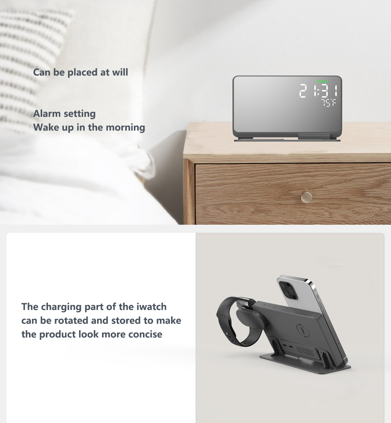 3 in 1 Wireless Charger For iP - Watch 7 Smartwatch Iphone recension och pris