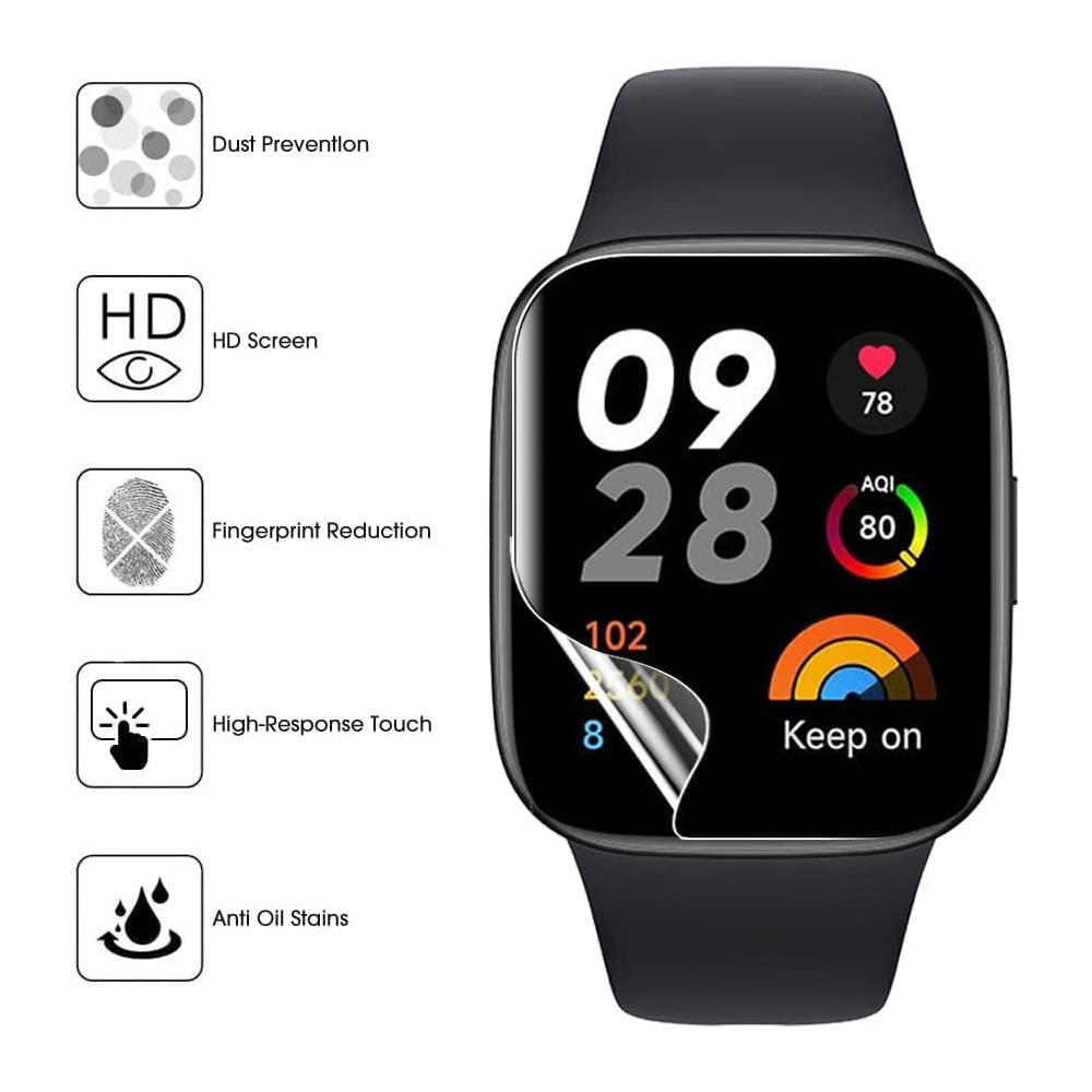 3/6pcs Hydrogel Protective Fil - Watch Redmi recension och pris
