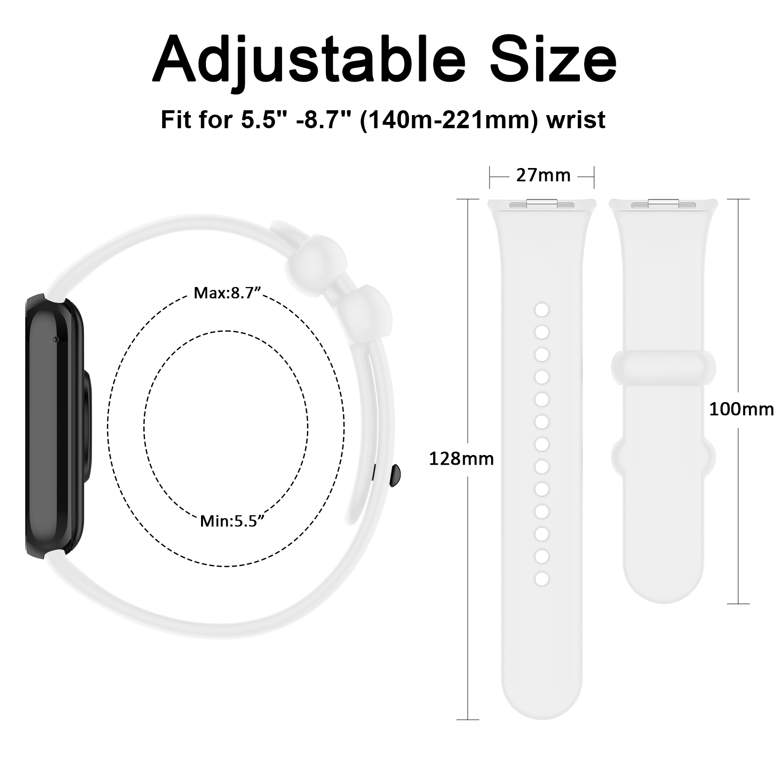 Silicone Strap For Xiaomi Mi S - Tag Watches Smartwatch recension och pris