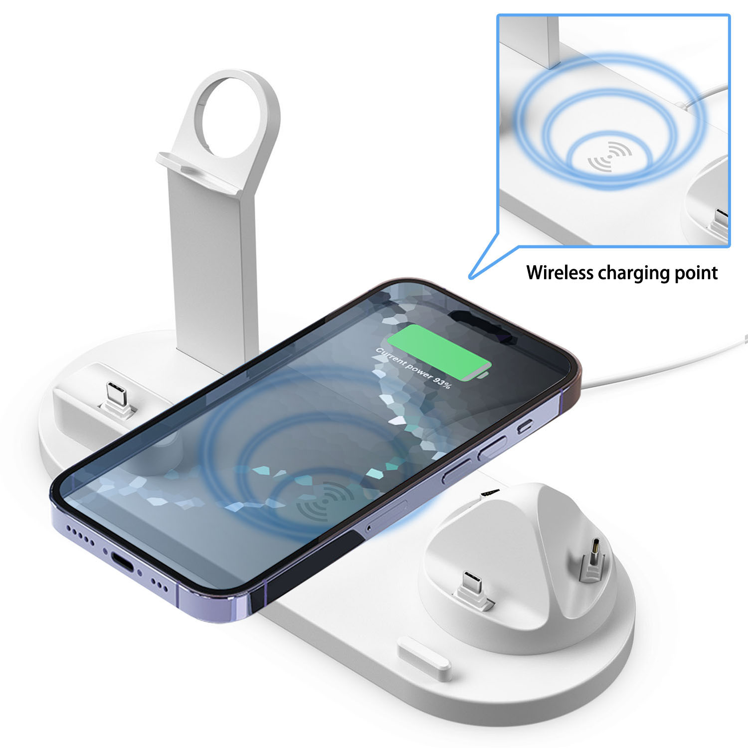 7 in 1 Wireless Chargers Stand - Watch 7 Smartwatch Iphone recension och pris