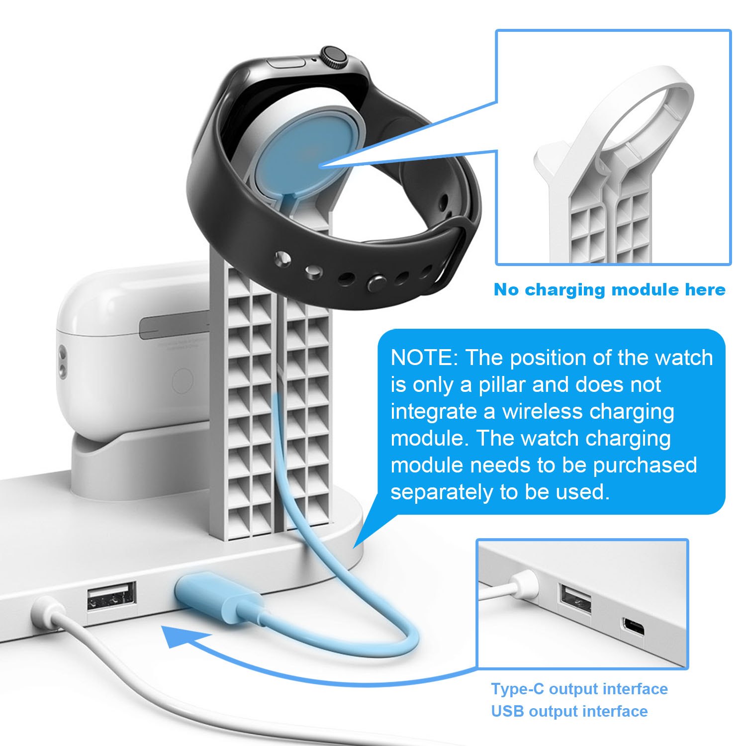 7 in 1 Wireless Chargers Stand - Watch 7 Smartwatch Iphone recension och pris