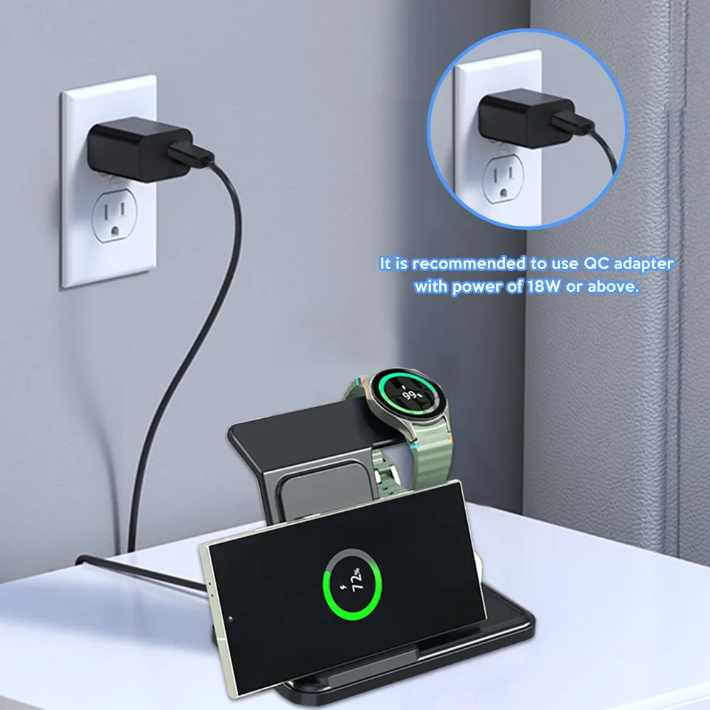 3 IN 1 Wireless Charger Statio - Watch 7 Smartwatch Iphone recension och pris