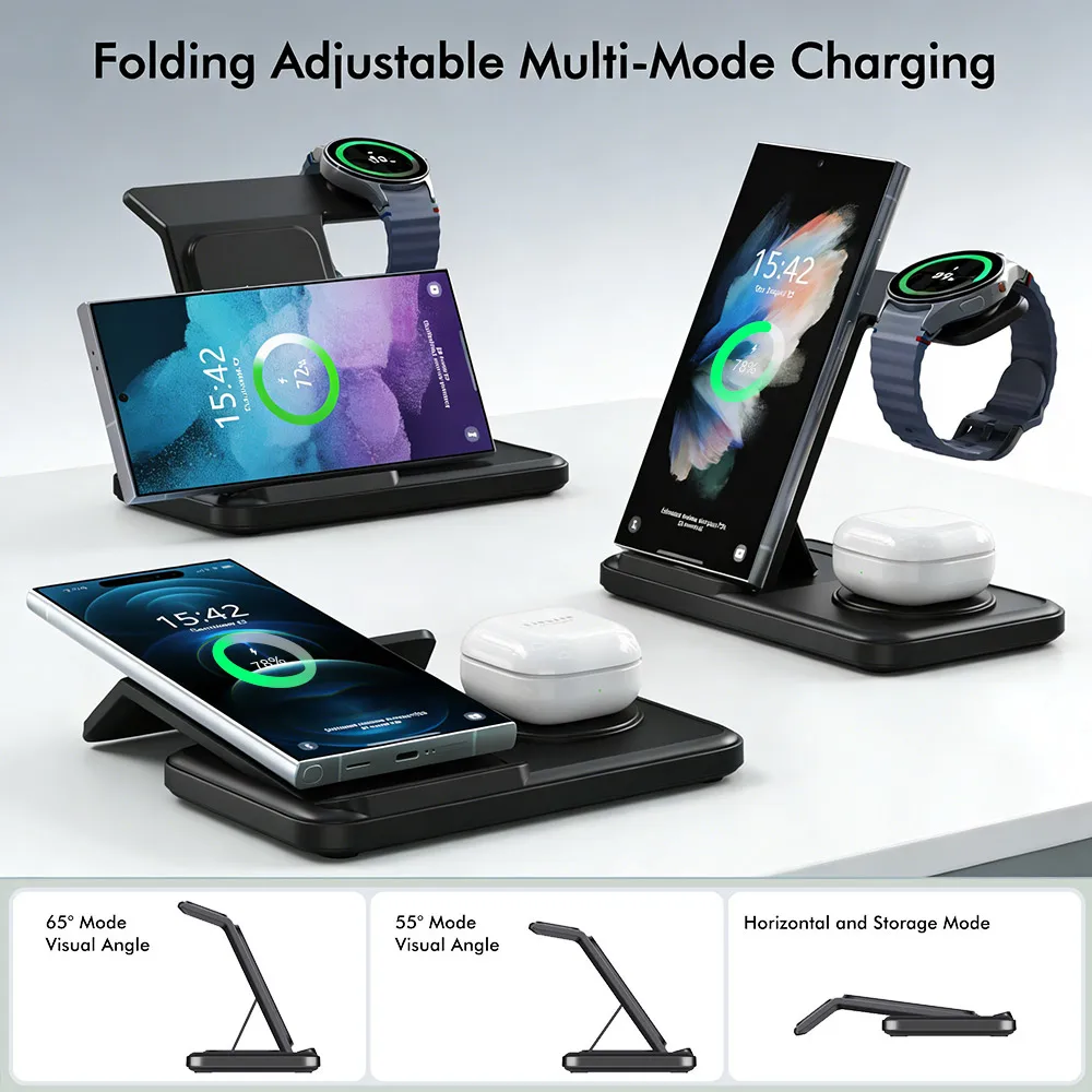 3 IN 1 Wireless Charger Statio - Watch 7 Smartwatch Iphone recension och pris