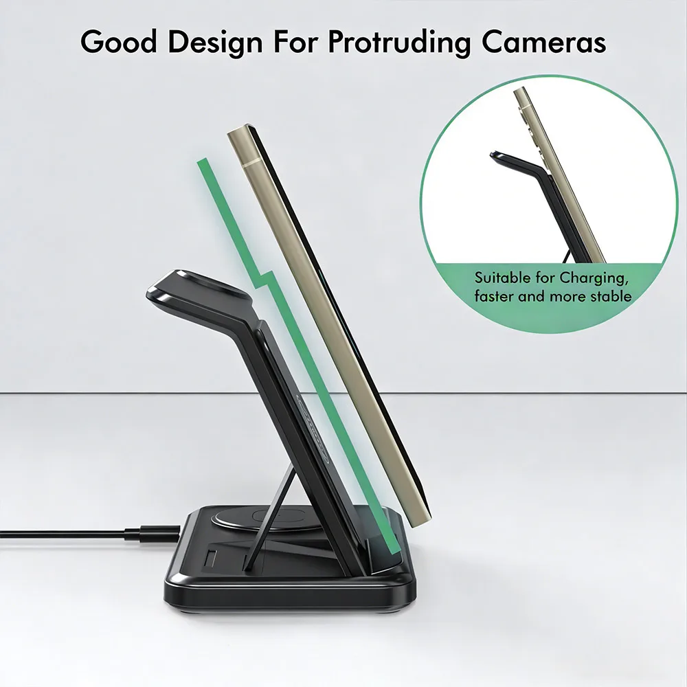 3 IN 1 Wireless Charger Statio - Watch 7 Smartwatch Iphone recension och pris