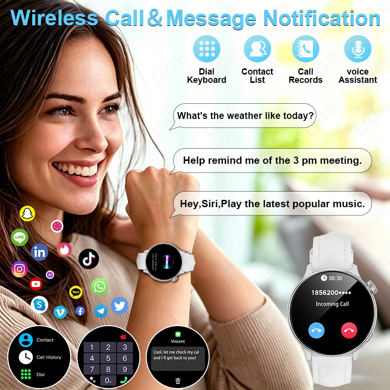 LIGE Luxury Women’s Smart Watc - Smartwatch Luxury Watches For Women recension och pris