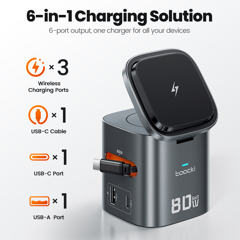 Toocki 80W 6-in-1 GaN Charging - Smartwatch Watches For Iphone recension och pris