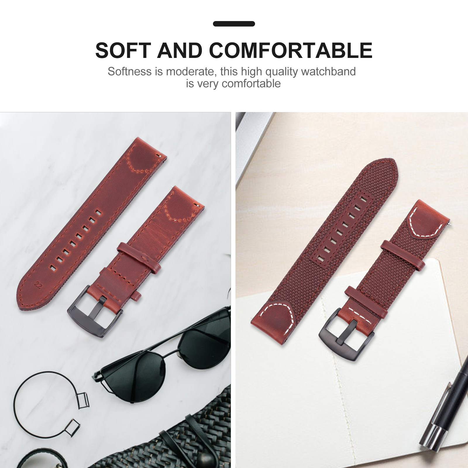 22Mm Premium Vintage Watchband - Smartwatch Premium Watches For Men recension och pris