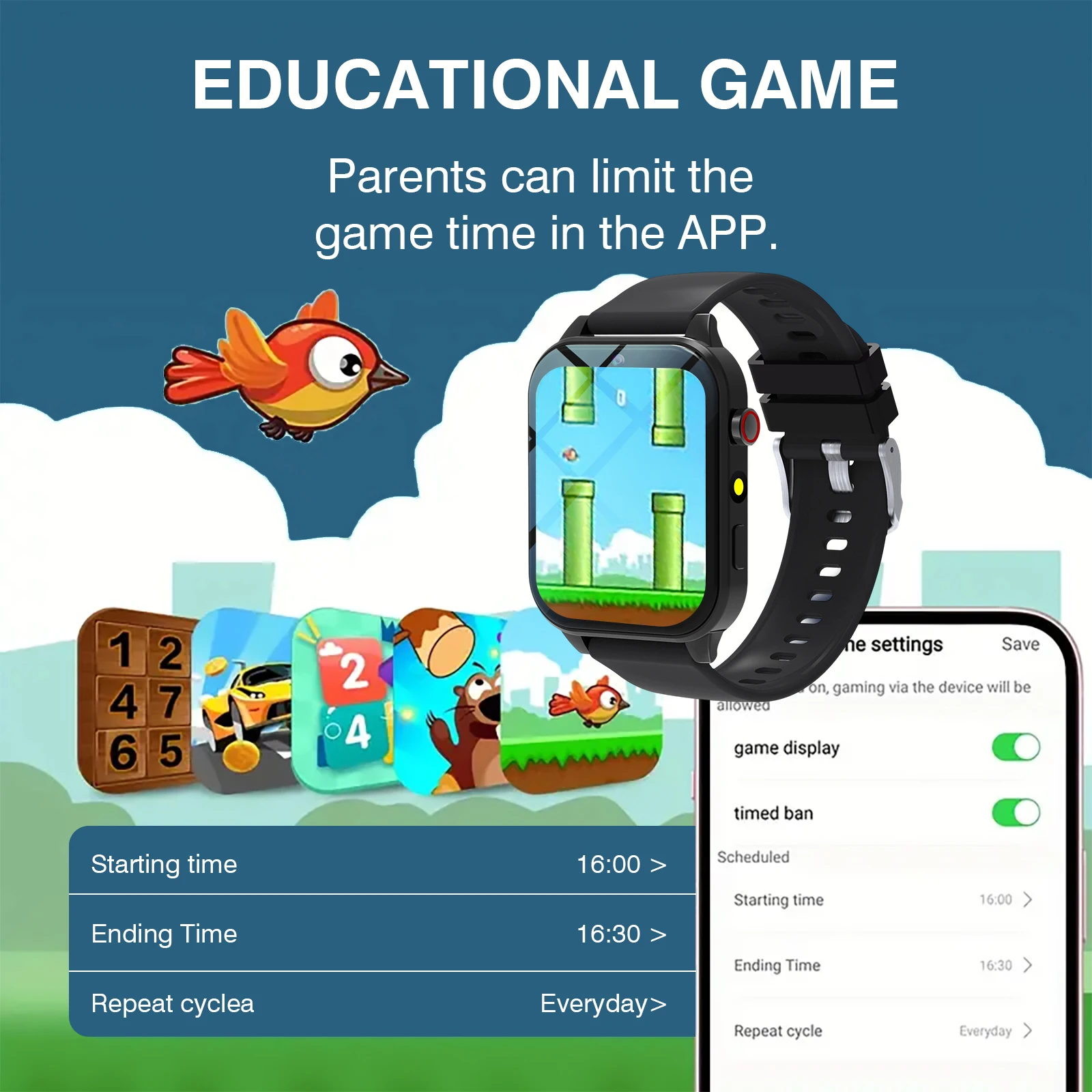 Kids′s Smart Watch 18 Games Ca - Smartwatch Watches Girls recension och pris