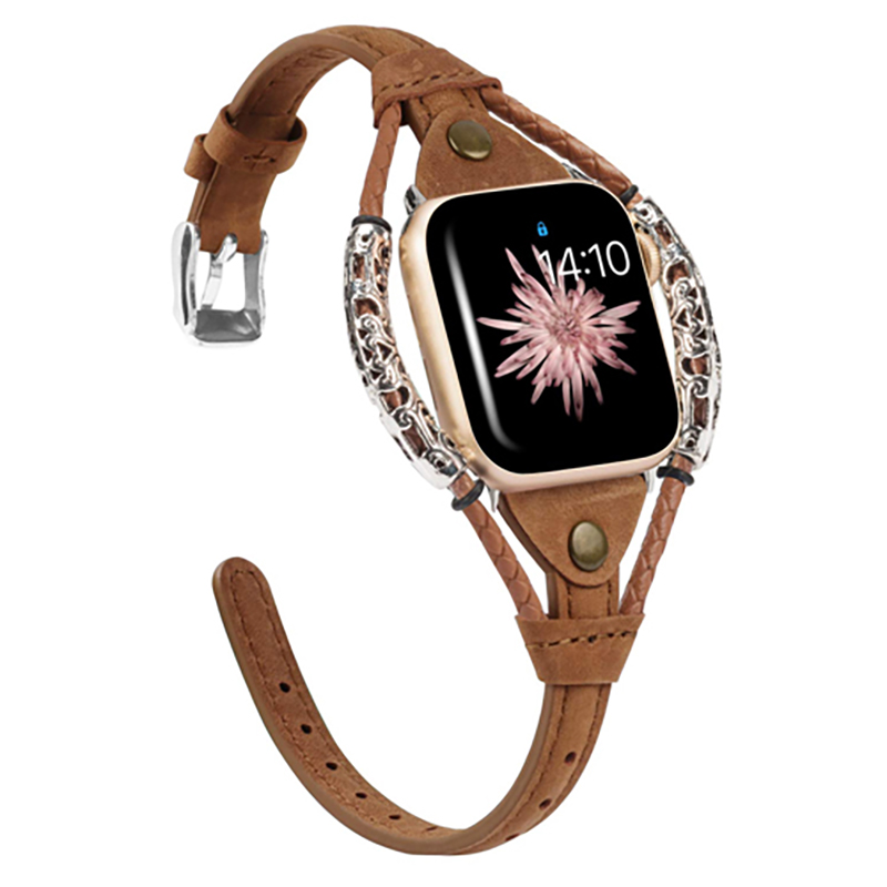 Genuine Leather Strap for Appl - Smartwatch Luxury Watches For Women recension och pris