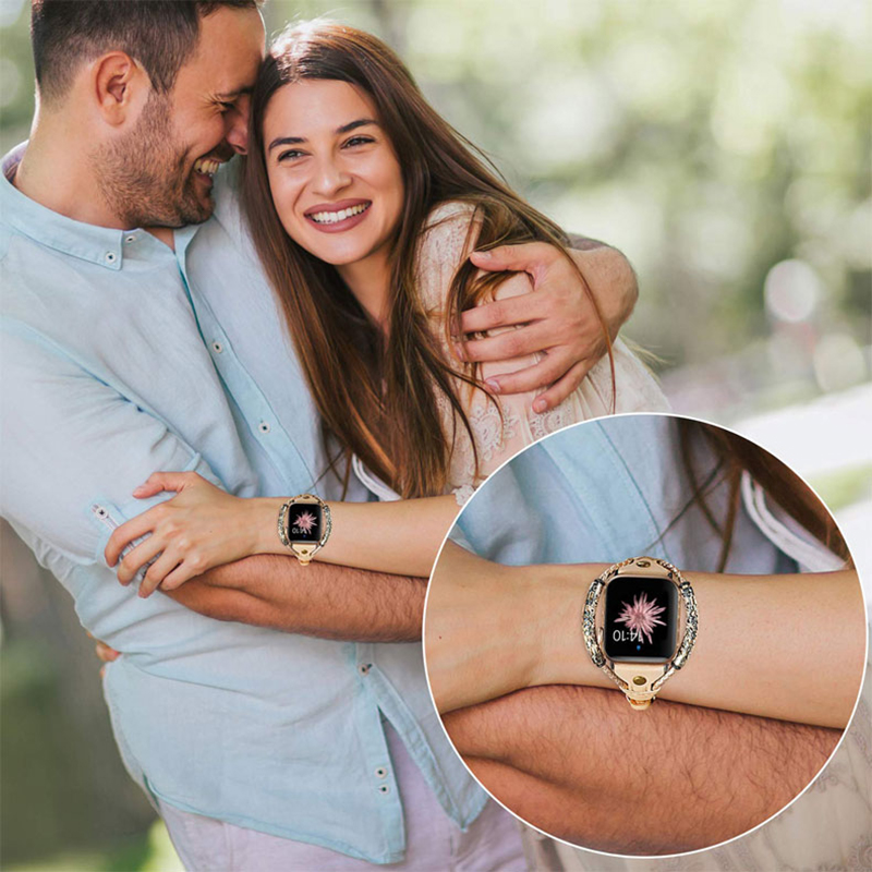 Genuine Leather Strap for Appl - Smartwatch Luxury Watches For Women recension och pris