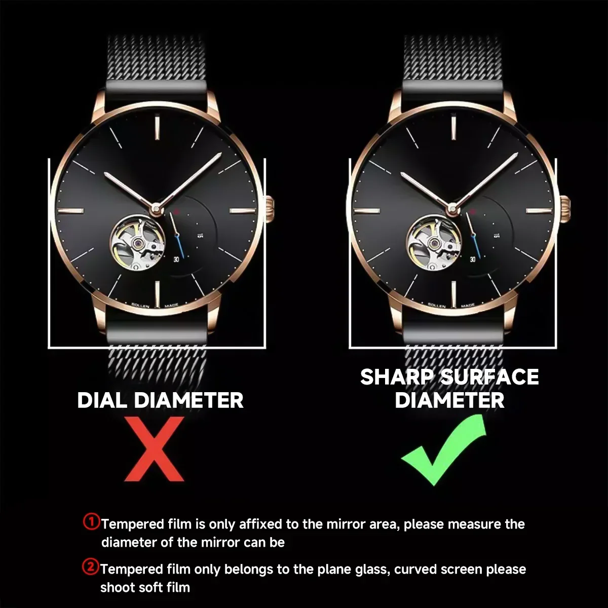 26-46mm Universal Tempered Gla - Smart Watch Screen Protector recension och pris