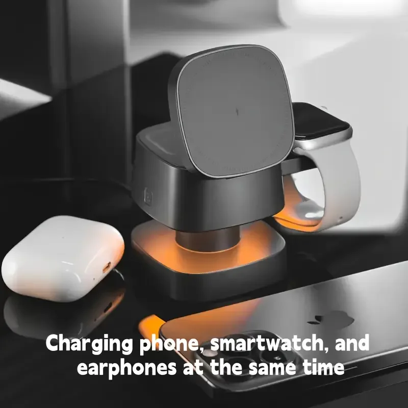Magnetic 3 in 1 Wireless Charg - Watch 7 Smartwatch Iphone recension och pris