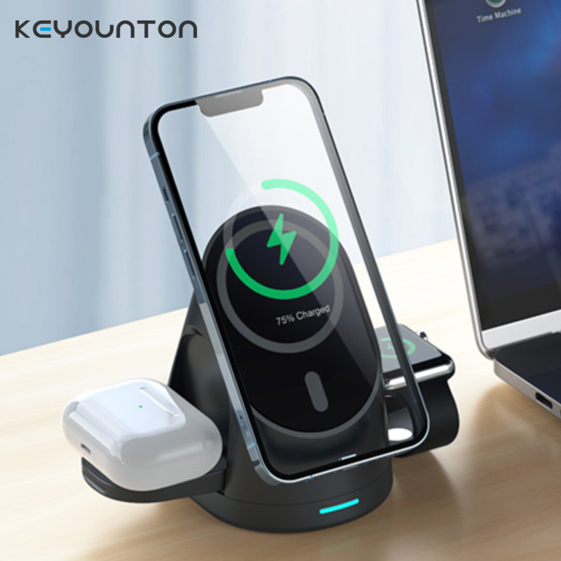 15W Magnetic 3 in 1 Fast Wirel - Watch 7 Smartwatch Iphone recension och pris