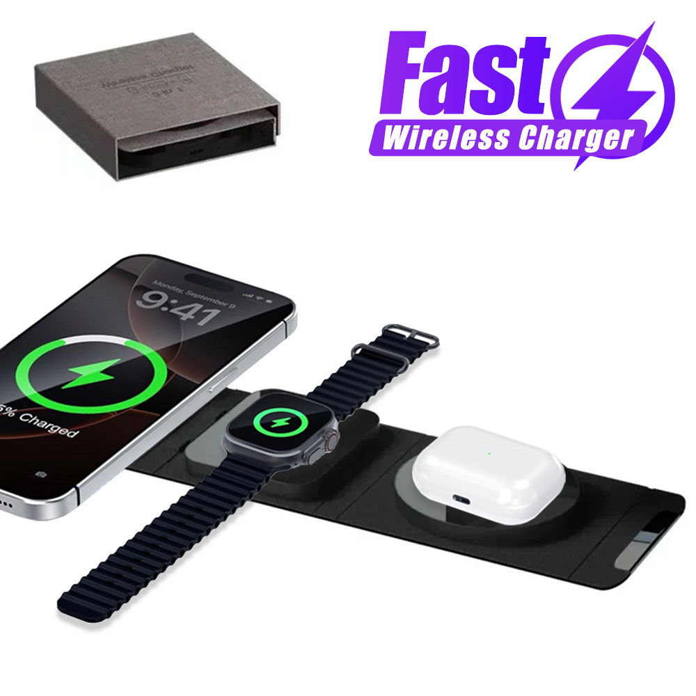 Wireless Charger 3 in 1 Chargi - Watch 7 Smartwatch Iphone recension och pris