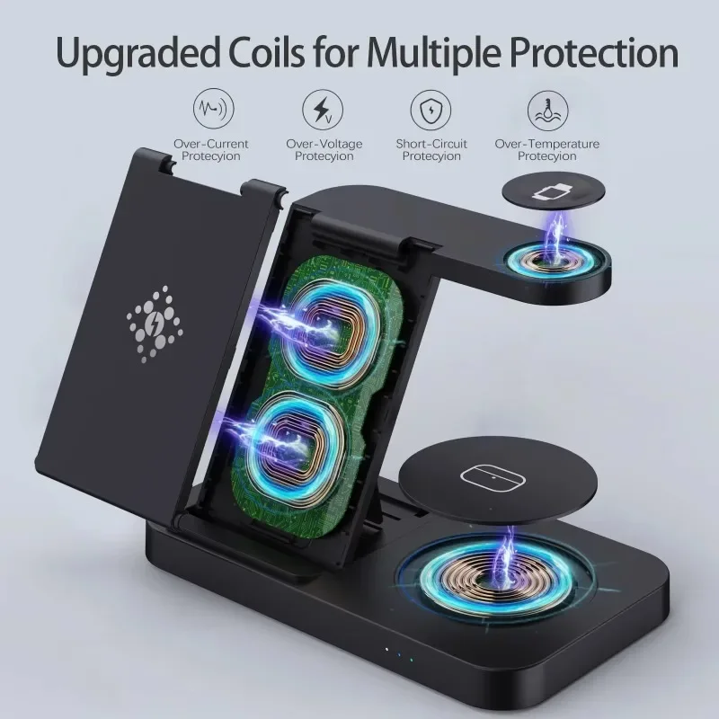 Travel 4 in 1 Wireless Charger - Smartwatch Watches For Iphone recension och pris