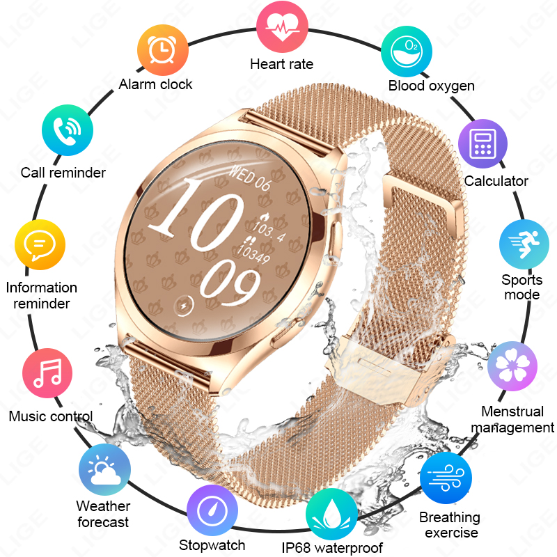 LIGE Luxury Smart Watch For Wo - Smartwatch Luxury Watches For Women recension och pris