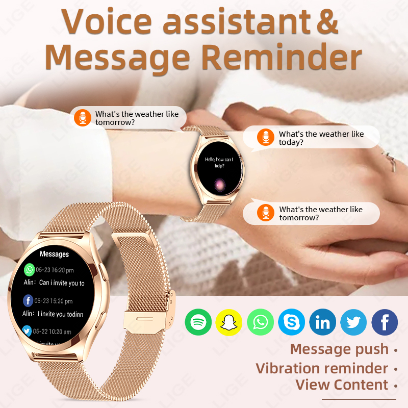 LIGE Luxury Smart Watch For Wo - Smartwatch Luxury Watches For Women recension och pris