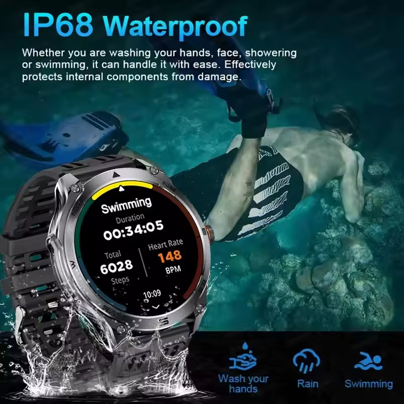 GPS SmartWatch IP69 Waterproof - Smartwatch Premium Watches For Men recension och pris