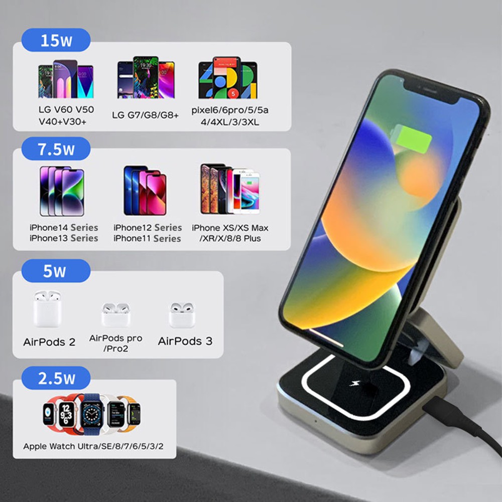 Foldable Magnetic Wireless Cha - Watch 7 Smartwatch Iphone recension och pris