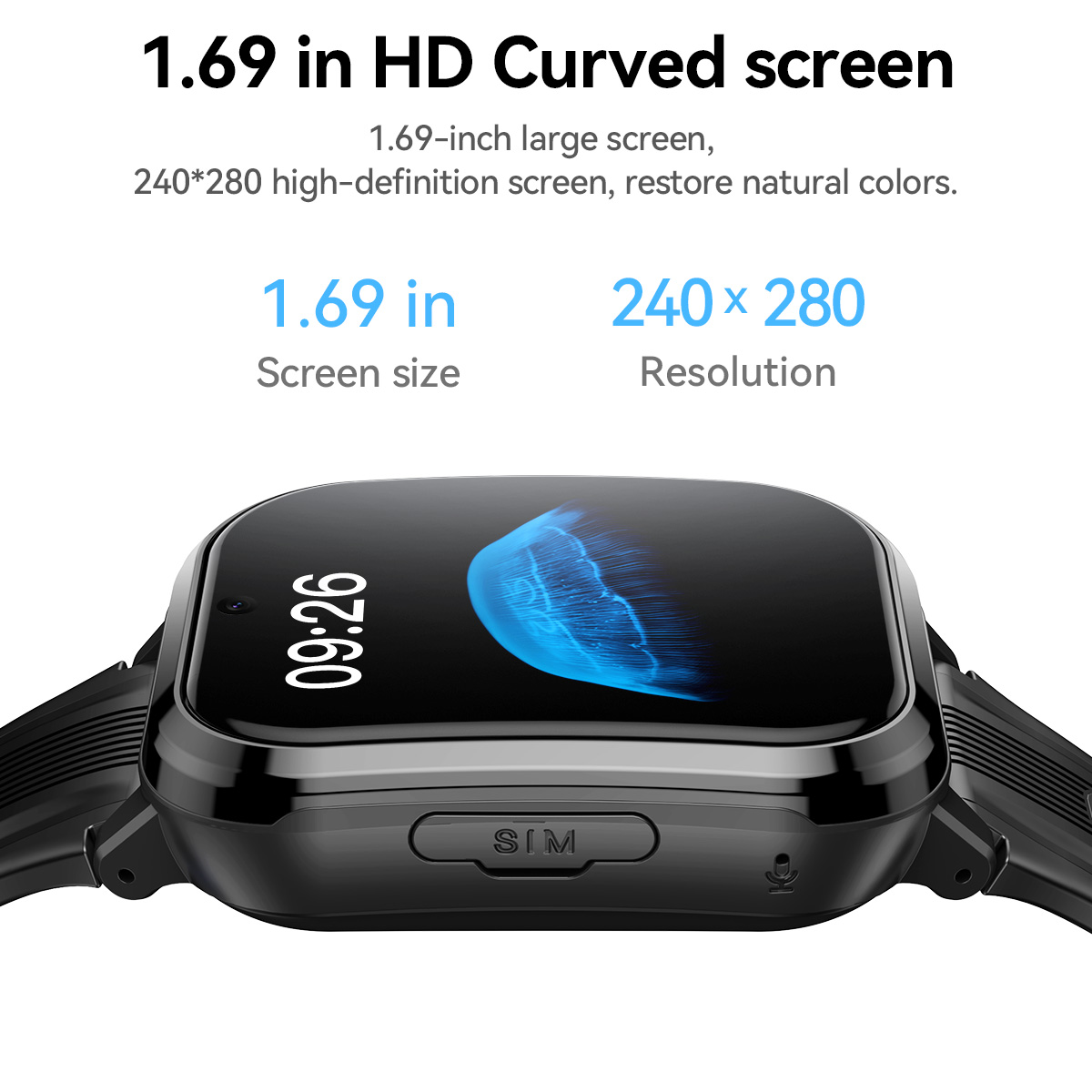 HOCO Y108 1.69inch HD LCD Curv - Smartwatch Watches For Boys recension och pris