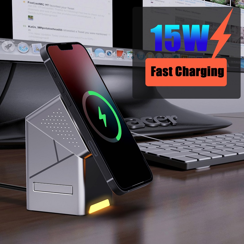 3 in 1 Magnetic Wireless Charg - Smartwatch Watches For Iphone recension och pris