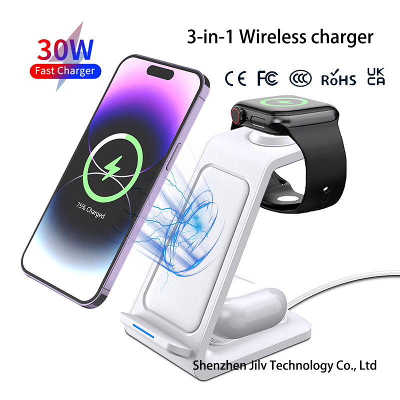 15W 3 in 1 Wireless Charger St - Watch 7 Smartwatch Iphone recension och pris