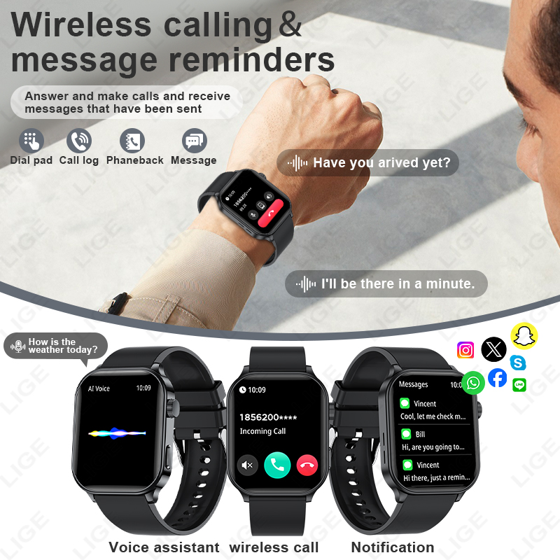 LIGE Original Brand Smart Watc - Smartwatch Branded Watches For Women recension och pris